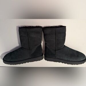 UGG Black Shearling Lined Boots, size 10, previously loved.